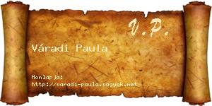 Váradi Paula névjegykártya